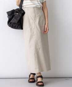 23区 スラブツイルストレッチ Iライン スカート ベージュ系