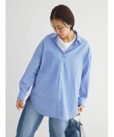 Green Parks イージーケア　ドビーストライプシャツ