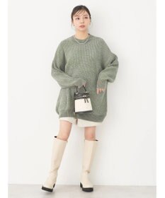 earth music&ecology シャイニーベロアモールチュニック