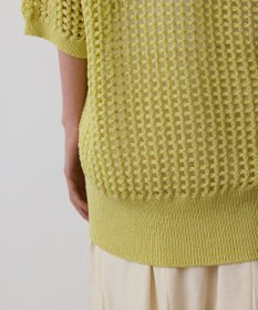 GRACE CONTINENTAL メッシュスキッパーニットカーディガン