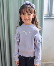 ANY KIDS 肩フリル しあわせタッチニット