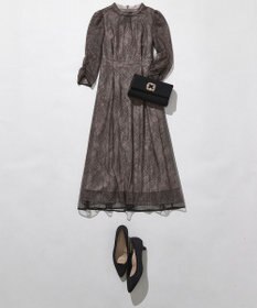 ANY SIS 【洗える】 ドットチュールレース ドレス