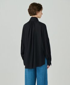 GRACE CONTINENTAL タイ付ギャザーシャツ