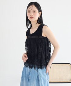 earth music&ecology レースレイヤードスカート