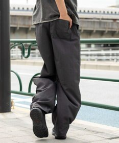 WEGO 【ウエストゴム/MLサイズ展開】ナイロンイージーパンツ