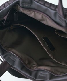 MIYABIYA LAQUOH【撥水加工】篭目柄エンボスボンディング スリム２WAYトート