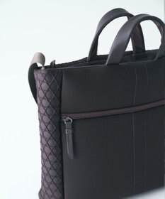 MIYABIYA LAQUOH【撥水加工】篭目柄エンボスボンディング スリム２WAYトート