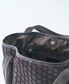 MIYABIYA LAQUOH【撥水加工】篭目柄エンボスボンディング スリム２WAYトート