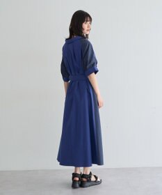 YECCA VECCA ベルト付きスキッパーシャツワンピース