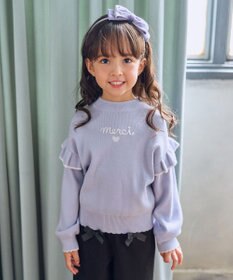 ANY KIDS 肩フリル しあわせタッチニット