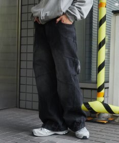 WEGO スーパービッグバレルレッグデニムパンツ