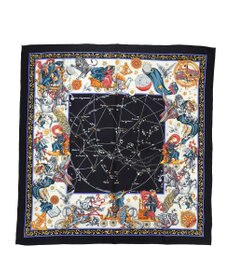 Marca ＜新柄！＞【伝統横濱スカーフ】星の神話 大判 シルクツイル スカーフ