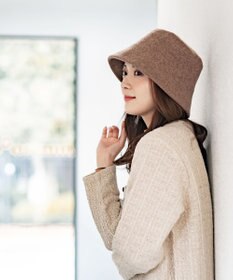 MOONBAT 【洗える】ウールバケットハット サイズ調整可 UVカット 畳める 大きめ