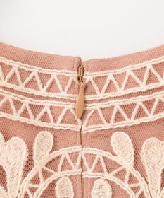 GRACE CONTINENTAL オーガン袖コード刺繍ドレス