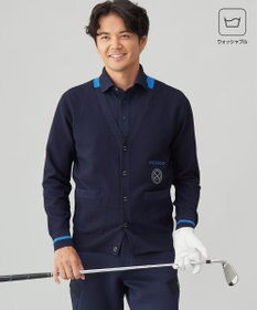 23区GOLF 【MEN】【ウォッシャブル】ニットカーデガン 軽く羽織れて動きやすい 日常使いに便利