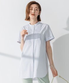 23区 L 【洗える】コットンポプリン ピンタック ブラウス