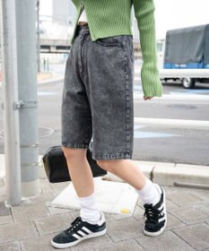 WEGO 【新色追加】ヴィンテージウォッシュデニムハーフパンツ