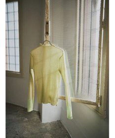 Green Parks AnriettMusee ラメ切替スリーブリブシアーニット