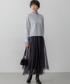 23区 【WEB＆一部店舗限定】クリアコットンテリー ストライプフリル スウェット