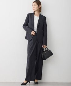 23区 L 【洗える】シルキーデシン バーアクセント ブラウス