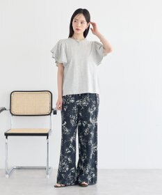 earth music&ecology フリルスリーブプルオーバー