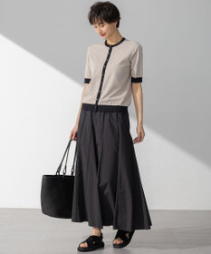 23区 S 【WEB&一部店舗限定/洗える】レーヨンポリエステルストレッチ 半袖 カーディガン