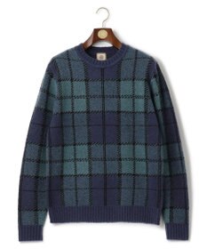J.PRESS MEN ブークレジャガード ブラックウォッチクルー ニット