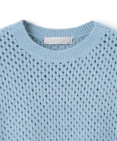 UNFILO L 【野呂佳代さん着用】ふわふわニット メッシュプルオーバー