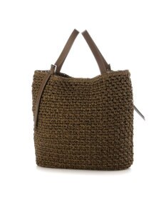 UNBILLION カシュカシュ cachecache / ベルトハンドル地柄編みトート カゴバッグ