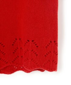 23区 L 【滝沢眞規子さん着用/洗える】レーシーヘムデザイン パフスリーブ ニット