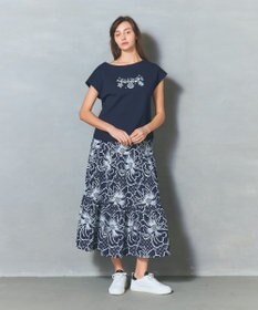 GRACE CONTINENTAL ボタニカルカットワークスカート