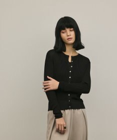 GRACE CONTINENTAL ハイゲージラメニットカーディガン