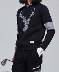 PW CIRCULUS 【イージーケア/軽量】【MEN】 DEER モチーフニット