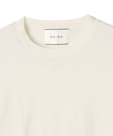 BEIGE， JULIE / コットンシルク 異素材プルオーバーニット