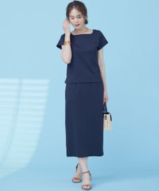 組曲 S 【WEB限定】ストライプジャガード タイトスカート