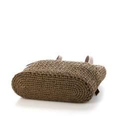 UNBILLION カシュカシュ cachecache / ベルトハンドル地柄編みトート カゴバッグ