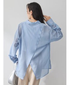 earth music&ecology バックスリットシアーシャツ