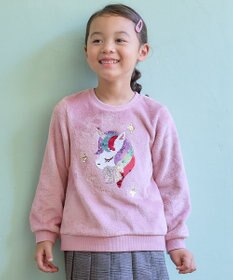 ANY KIDS 両面 フリース スパンコール トレーナー