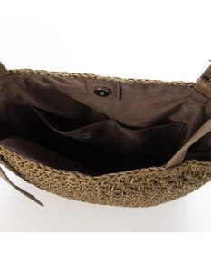 UNBILLION カシュカシュ cachecache / ベルトハンドル地柄編みトート カゴバッグ