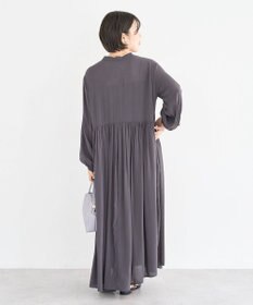 Green Parks スキッパーギャザーワンピース