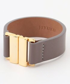 自由区 【SHIHOさん着用】レザースリム バングル グレー