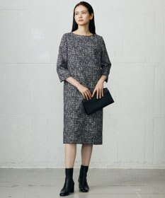 自由区 S プリントジャガードストレッチ  ワンピース