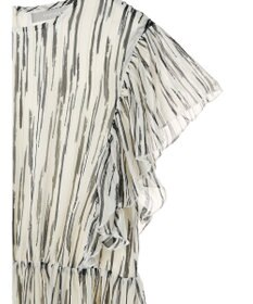 Green Parks ａ．肩フリルプリントワンピース