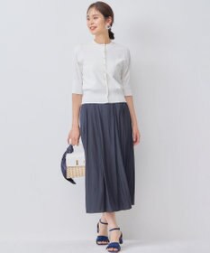 組曲 【洗える・6色展開】CANDYボタン 半袖カーディガン