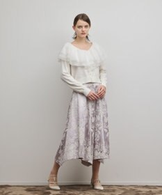 GRACE CONTINENTAL フリルニットカーディガン