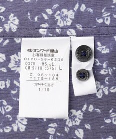 JOSEPH ABBOUD 【洗える】フラワーモチーフストレッチ シャツ