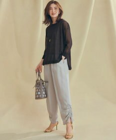 23区 【接触冷感/洗える】フィブリルツイル シャーリング パンツ