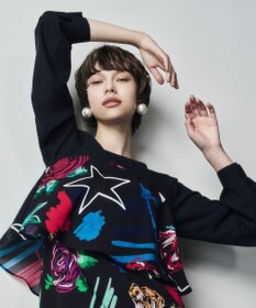 GRACE CONTINENTAL プリントコンビドレス