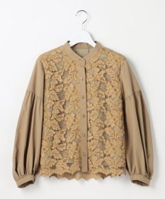 自由区 【SHIHOさん着用】レースブロッキング ブラウス