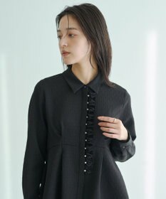 YECCA VECCA パールジャガードペプラムブラウス